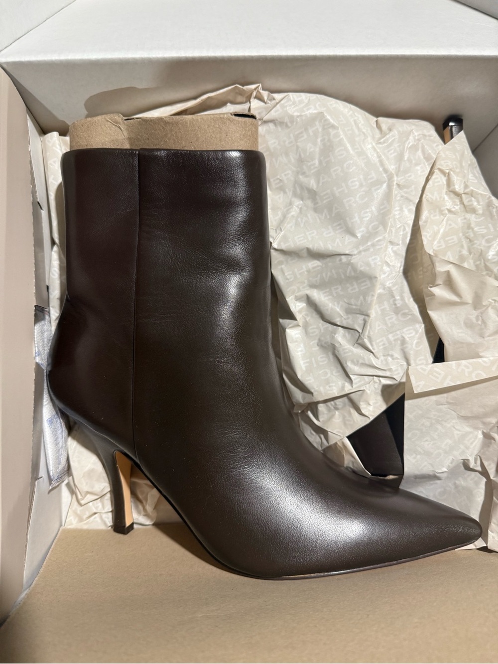 Marc Fisher Women's Pointed-Toe Stiletto Ankle Boot - Dark brown